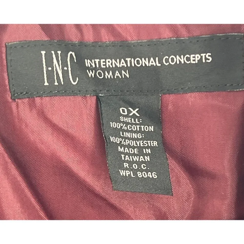 INC International Concepts Womens Pea Coat Jacket Double Breasted Size OX Purple - Picture 5 of 7